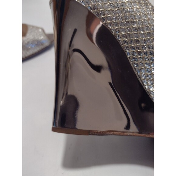 Jimmy Choo Mirror Sparkle wedged heel Sz 36 / 5.5 - Picture 8 of 16